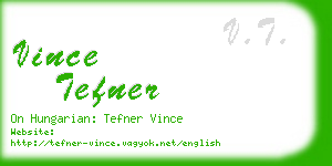 vince tefner business card